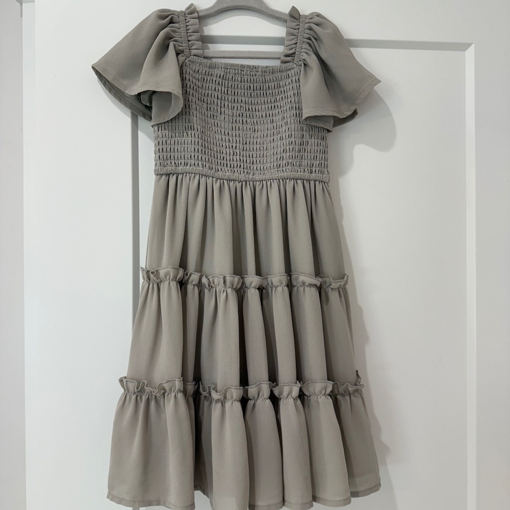 Ivy City Co Girls Ellie Dress in Silver Sage Size 3